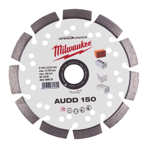 MILWAUKEE für abrasive Materialien Speedcross Diamanttrennscheibe AUDD 150 mm