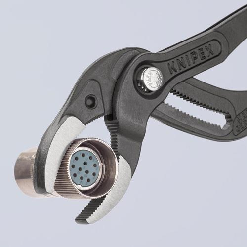 KNIPEX Syphon-/Connectorenzange L.250mm Spann-W.25-80mm schwarz atram. KNIPEX Syphon-/Connectorenzange L.250mm Spann-W.25-80mm schwarz atram.