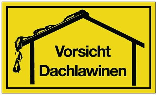 Nordwest Hinweiszeichen Vorsicht Dachlawinen L250xB150mm gelb schwarz Ku.