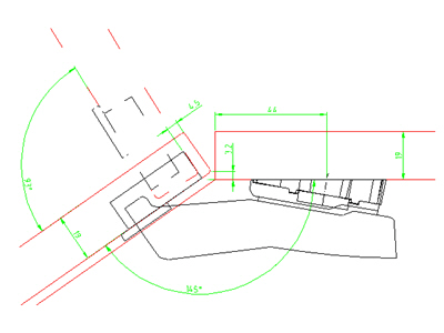 HETTICH Winkeladapter für Kreuzmontageplatten, 10°, 9072534