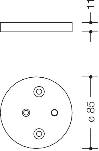HEWI Unterlegplatte 625.1, Polyamid, 625.1 95