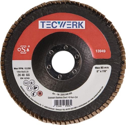 TECWERK Fächerscheibe D.125mm K.60 kon.Alu.SCg TECWERK