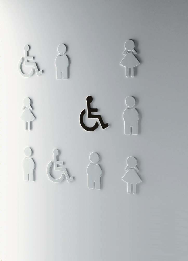 HEWI Hinweisschild Barrierefrei 801.91.030, Polyamid, 801.91.030 95