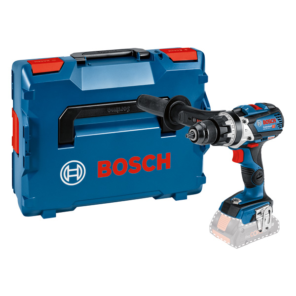 BOSCH Akku-Schlagbohrschrauber GSB 18V-110 C, Solo Version mit Zusatzhandgriff, L-BOXX