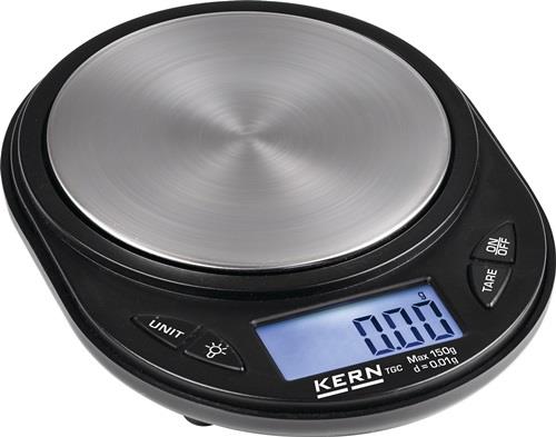 KERN Taschenwaage Wägebereich 0,15kg Batteriebetrieb Ziffernschritt 0,01g