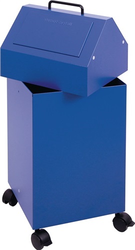 STUMPF Wertstoffsammler 45l H710xB330xT310mm enzianblau fahrbar