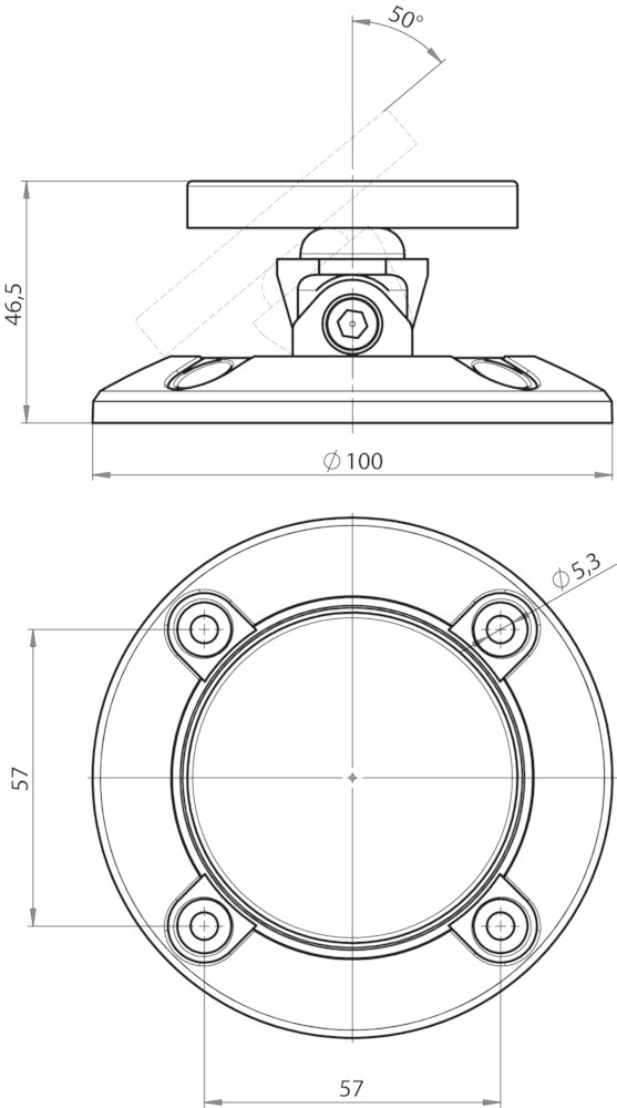 effeff Haftgegenplatte 830--H2, Aluminium