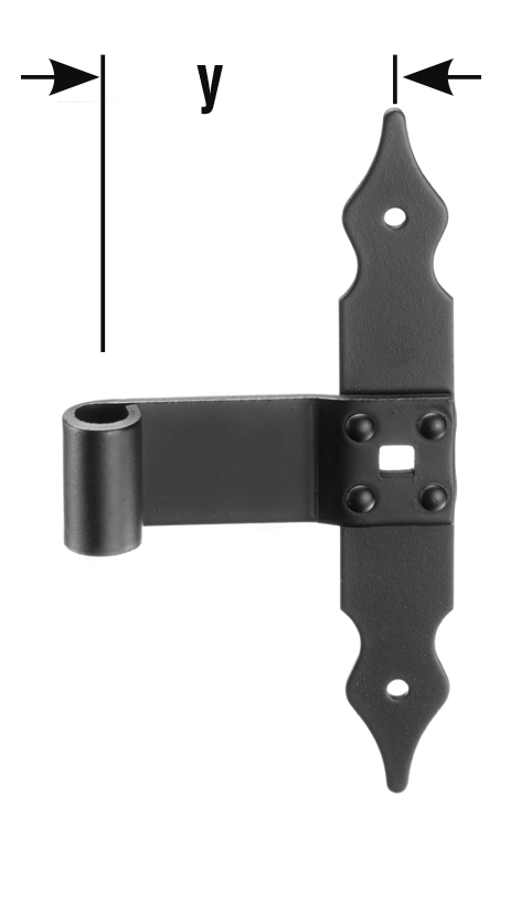 POLLMANN Mittelband mit Zierspitze, verzinkt Duplex-schwarz eingefärbt (PZ)