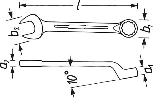HAZET Ringmaulschlüssel 603 SW 30mm L.340mm Form B Spezialstahl HAZET