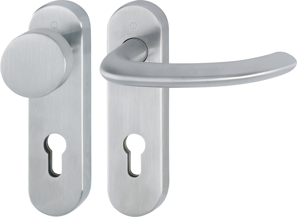 HOPPE® Wechselgarnitur mit Kurzschild Marseille E58/353KH/1138, Edelstahl, 10721573