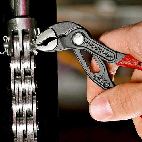 KNIPEX Wasserpumpenzange Cobra® L.125mm Spann-W.27mm pol.Ku.-Überzug KNIPEX KNIPEX Wasserpumpenzange Cobra® L.125mm Spann-W.27mm pol.Ku.-Überzug KNIPEX