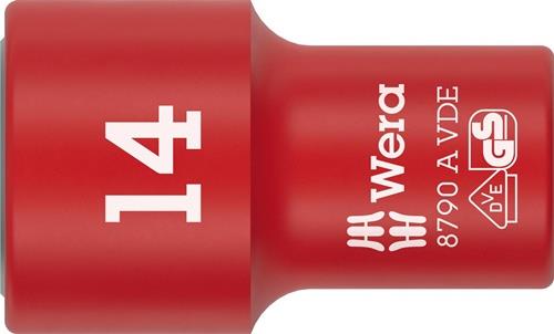 WERA Steckschlüsseleinsatz 8790 A VDE 1/4 Zoll SW 14mm L.41mm WERA