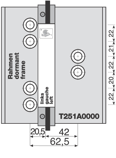 DR. HAHN Bohrlehre T251A0000 für Serie 60 AT DR. HAHN Bohrlehre T251A0000 für Serie 60 AT