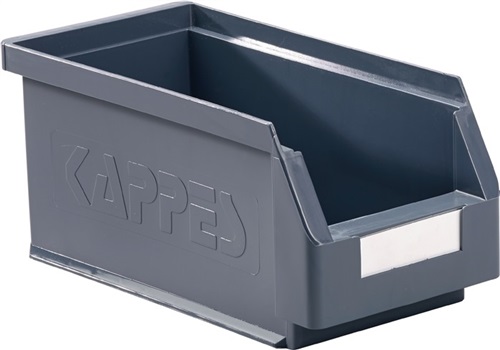 KAPPES Sichtlagerkasten L290xB140xH130mm PE grau RASTERPLAN