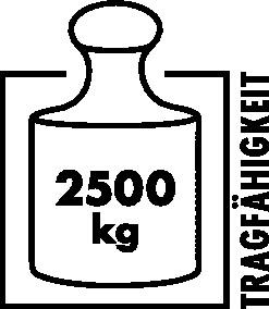 TECWERK Gabelhubwagen Gabel-L.1150mm Trgf.2500kg STA taubenblau PUR/PA TECWERK