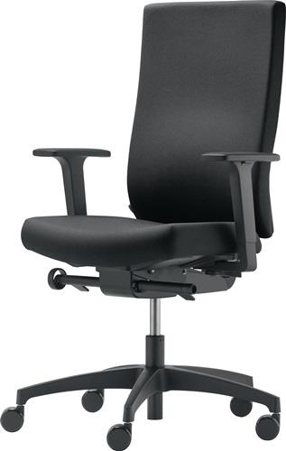 DAUPHIN Bürodrehstuhl m.Synchr.-Techn.Sitztiefe 380-440mm schwarz 400-520mm