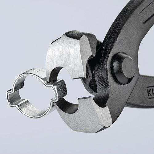 KNIPEX Ohrklemmenzange L.220mm Kopf schwarz atram.Ku.-Überzug seitl.Pressnase KNIPEX KNIPEX Ohrklemmenzange L.220mm Kopf schwarz atram.Ku.-Überzug seitl.Pressnase KNIPEX