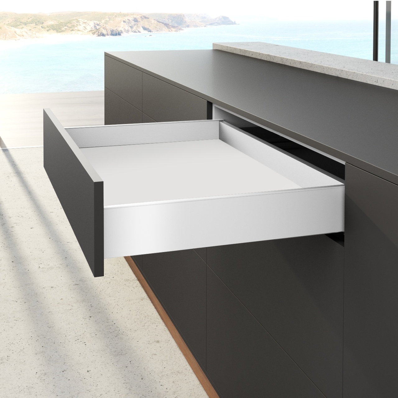 HETTICH AvanTech YOU Set Zarge, Höhe 101 mm x NL 600 mm, weiß, links und rechts, 9353390