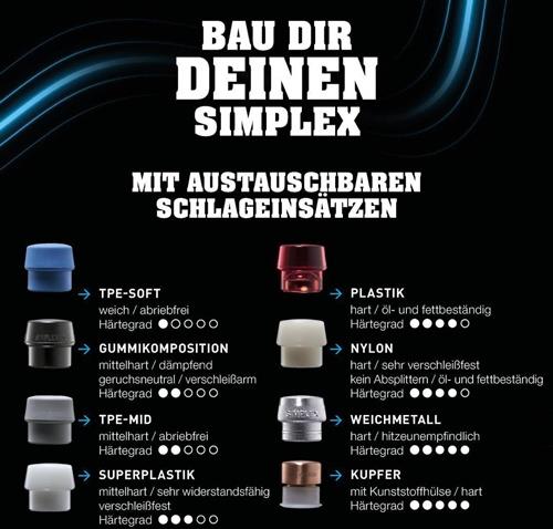 Schonhammer SIMPLEX-Plusbox Starterkit mittelhart lackiertes Holz Gummi/Superplastik HALDER