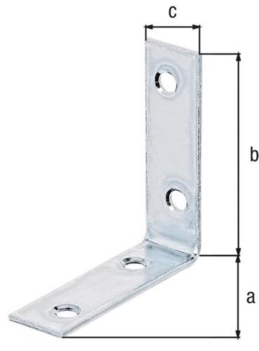 GAH Stuhlwinkel L.50x50mm B.15mm S.1,75mm STA sdmverz.Loch-D.4,5mm GAH