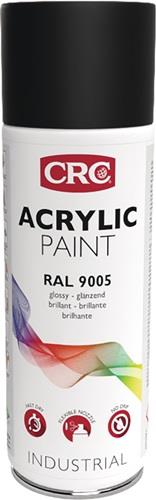 CRC Farbschutzlackspray ACRYLIC PAINT tiefschw. glänzend RAL9005 400ml Spraydose CRC