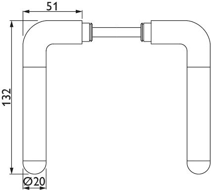 HERMAT Türdrückerpaar CLUB 1110, Materialkombination