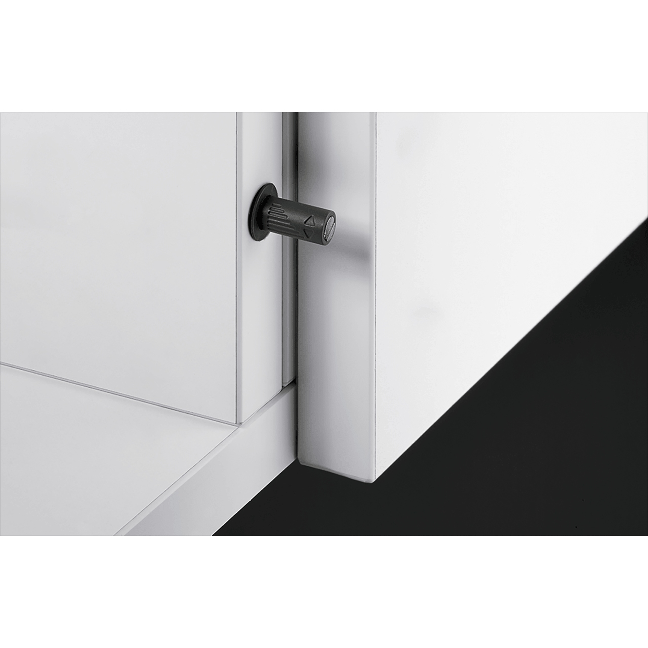 HETTICH Push to open Magnet, zum Einbohren, Kurzhub, anthrazit, 9089631