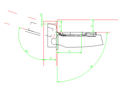 HETTICH Sensys Dicktürscharnier, Türdicke bis 32 mm, ohne integrierte Dämpfung (Sensys 8631), vernickelt, 9091490