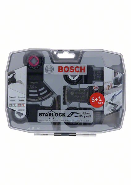 BOSCH Starlock-Set für Elektriker und Trockenbauer, 5+1-teilig