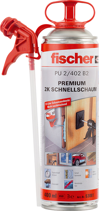 FISCHER 2K Premium Schnellmontageschaum 2K PU 400 PLUS