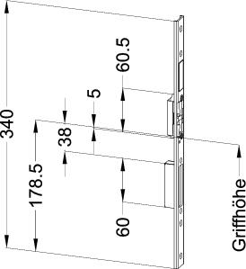 WINKHAUS Profilschließblech für Türöffner STV U2403, kantig, Stahl WINKHAUS Profilschließblech für Türöffner STV U2403, kantig, Stahl