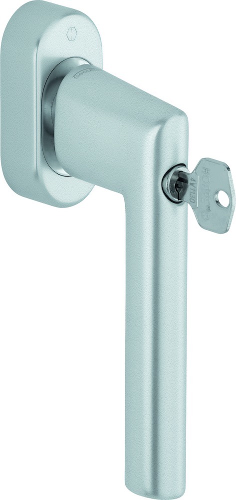 HOPPE® Fenstergriff abschließbar Amsterdam 0400S/UD9056, mit Schrauben, Aluminium HOPPE® Fenstergriff abschließbar Amsterdam 0400S/UD9056, mit Schrauben, Aluminium