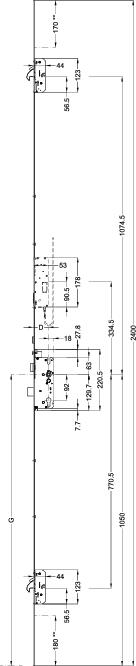 WINKHAUS Automatik Mehrfachverriegelung T-AV4D-F2469 L124P/35 A9 92/8 M2 RS MC,