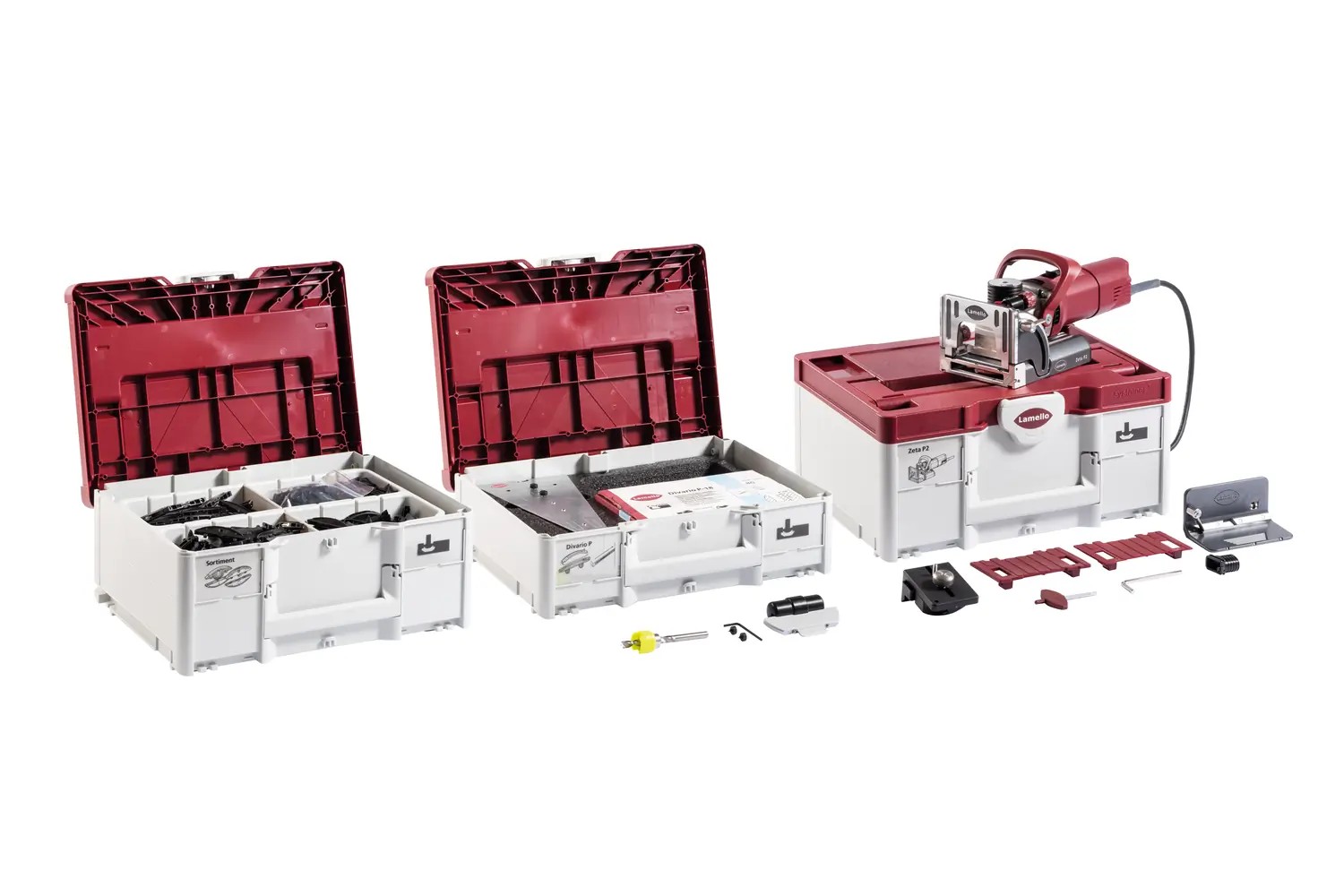 LAMELLO Zeta P2 Nutfräsmaschinen Set, DP, Stecker Typ F Schuko, im Systainer3 M inkl. Verbindersortiment