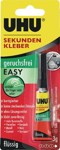 UHU Sekundenkleber geruchsfrei EASY 3g farblos Tube UHU