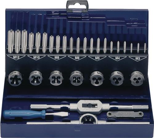TECWERK Gewindeschneidzeugsatz M3-M12 32tlg.HSS Metallkass.TECWERK