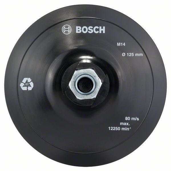 BOSCH Stützteller mit Klettverschluss zum Befestigen von Schleifblättern 125 mm