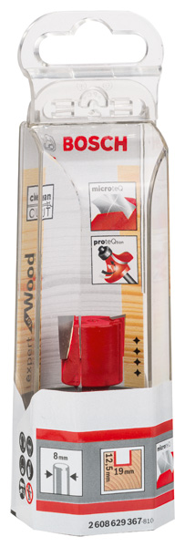 BOSCH Scharniernutfräser, 8 mm, D1 19 mm, L 12,5 mm, G 51 mm