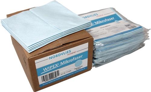 NORDVLIES Mikrofaser-Wischtuch blau L400xB380ca.mm 1 KT=10x5 Tü.WIPEX