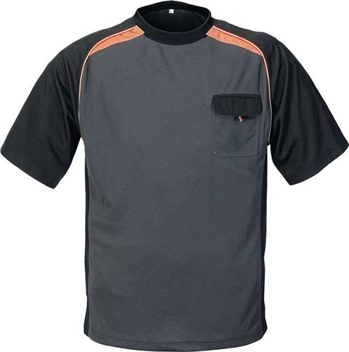 TERRAX T-Shirt Gr.XXL dunkelgrau/schwarz/orange