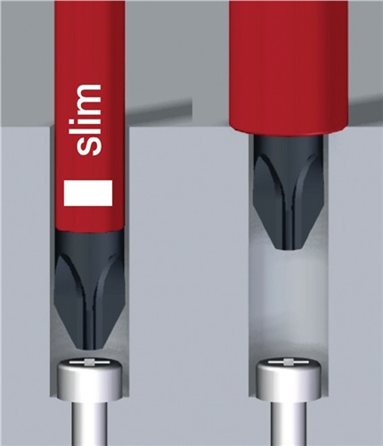 WIHA Schraubendreher 3201 slimFix Schneiden-B.3,5mm Klingen-L.100mm VDE isol.WIHA