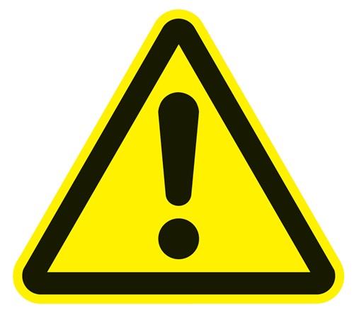 PROMAT Warnzeichen ASR A1.3/DIN EN ISO 7010 200mm Warnung vor Gefahrenstelle Folie
