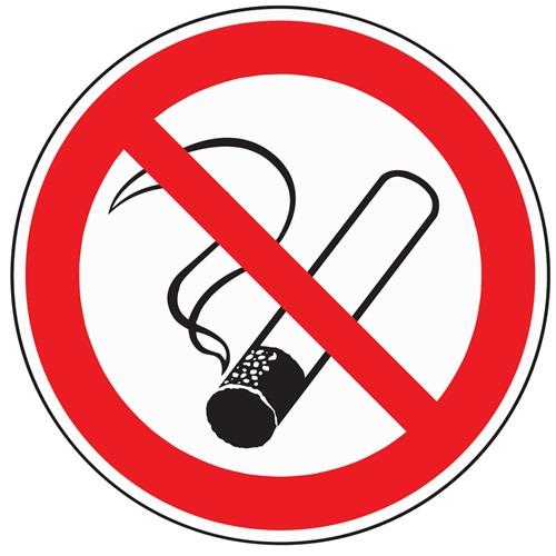 PROMAT Verbotszeichen Rauchen verboten D200mm Kunststoffschild rot/schwarz