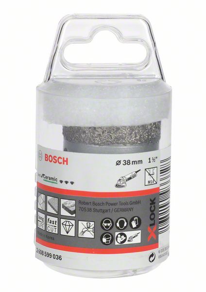 BOSCH Diamanttrockenbohrer X-LOCK Best for Ceramic Dry Speed, 38 x 35 mm