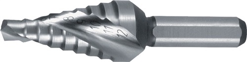 RUKO Stufenbohrer Bohrber.4-12mm HSS Spiralnut Gesamt-L.48mm Z.2 Stufen 9 RUKO