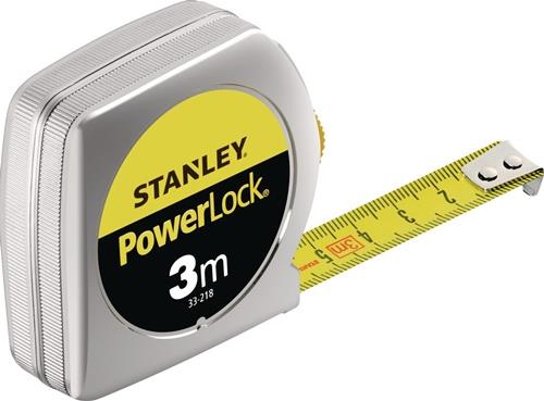 STANLEY Taschenrollbandmaß PowerLock® L.3m B.12,7mm mm/cm EG II Metall Automatic SB