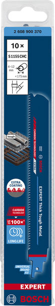 BOSCH EXPERT ‘Thick Tough Metal’ S 1155 CHC Säbelsägeblatt, 10 Stück. Für Säbelsägen