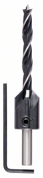BOSCH Holzspiralbohrer mit 90°-Senker, 7 mm, 16 mm
