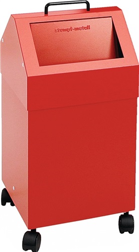 STUMPF Wertstoffsammler 45l H710xB330xT310mm feuerrot fahrbar
