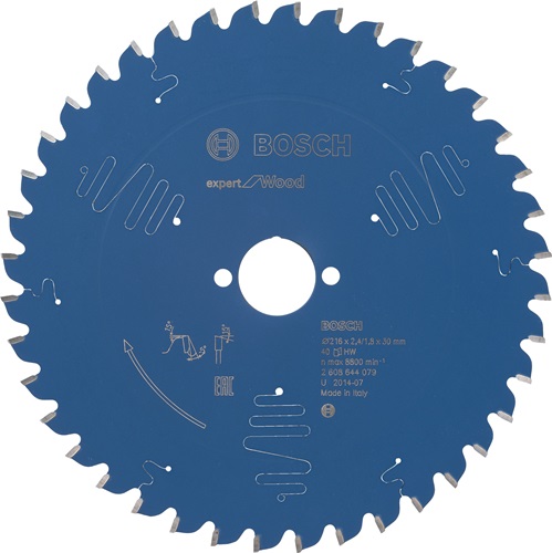 BOSCH Kreissägeblatt Expert for Wood AD 216mm Z.40 WZ Bohr.30mm Schnitt-B.2,4mm